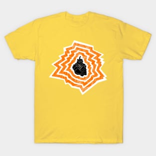 mexico in hazard risk ecopop wallpaper of waves in orange T-Shirt